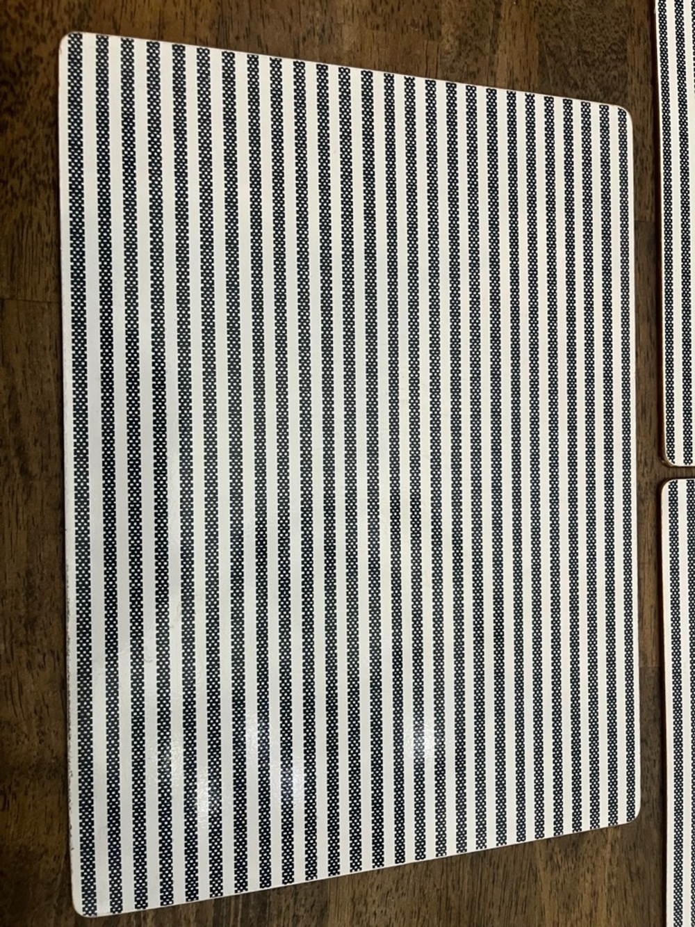 Threshold Cork Striped Placemat - Blue set of 3 - Picture 2 of 2
